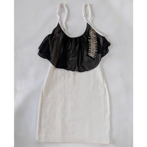 Reverse Bodycon Dress with Metal Embellishments S